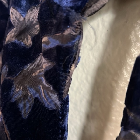 Simply Decadent Navy Floral Velvet Burnout Bustier Mini Dress - Picture 9 of 9